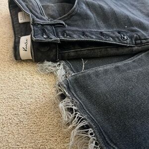 KanCan bootcut, distressed bottom, grey jeans!